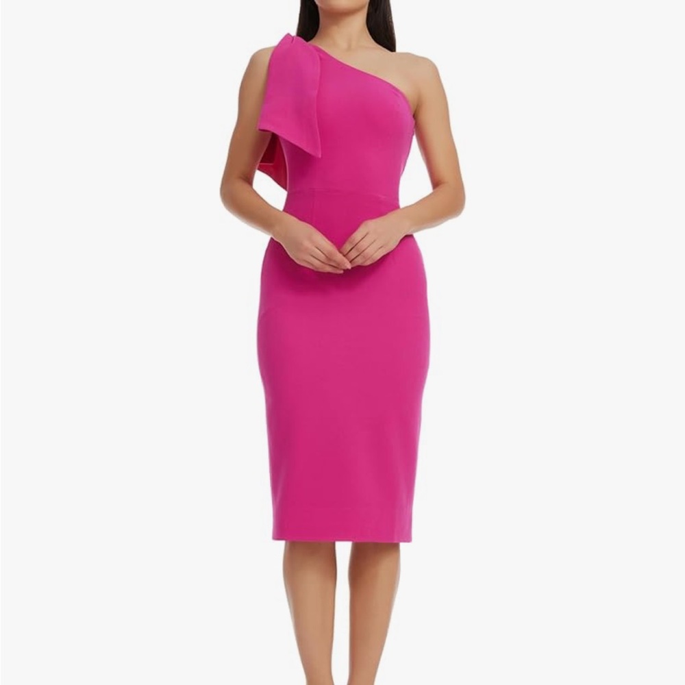 Dress the Population Fuchsia One-Shoulder Dress